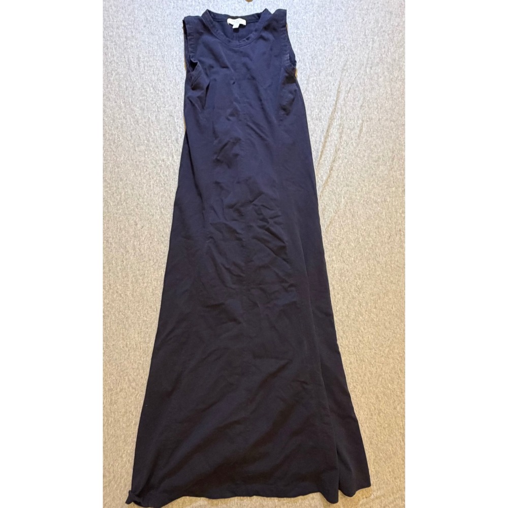 Ann Taylor Weekend Navy Blue Cotton Sleeveless Maxi Dress Size 6 831335